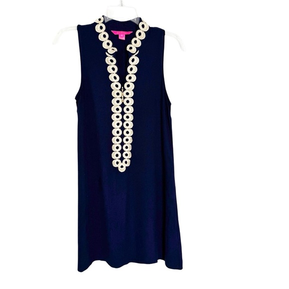 Lilly Pulitzer Jane Navy Shift Mini Dress Size 0 - Picture 3 of 12